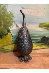 Osmanlı dönemi tuğralı gümüş gülabdan 19 cm boyunda 222 gram ağırlığında