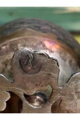 Osmanlı dönemi tuğralı gümüş gülabdan 19 cm boyunda 222 gram ağırlığında