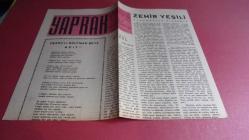 Yaprak Fikir Sanat Gazetesi, 15 Mart 1950, Sayı 22 (Zehir yeşili...)- Tıpkıbasım Orhan Veli (sahibi)