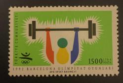Türk Pulu - Turkish Stamp - Postadan Geçmiş Pul Filateli  - 1992 BARCELONA OLİMPİYAT OYUNLARI TEMALI PUL , 1500 LİRA - TÜRKİYE CUMHURİYETİ, NOSTALJİK DOĞUM GÜNÜ HEDİYESİ