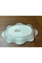 limoges rehausse main el boyama sunumluk şekerlik kase - 17 cm 10,5 cm x 3 cm ölçülerinde