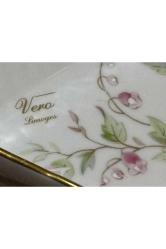 limoges rehausse main el boyama sunumluk şekerlik kase - 17,5 cm 11 cm x 3 cm ölçülerinde