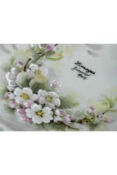 limoges rehausse main el boyama sunumluk şekerlik kase - 15,5 cm 13,5 cm x 3 cm ölçülerinde