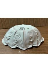 limoges rehausse main el boyama sunumluk şekerlik kase - 19 cm x 12 cm x 6 cm ölçülerinde