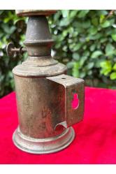 Fransız pirinç antika gaz lambası 26 cm boyunda