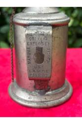 Fransız pirinç antika gaz lambası 26 cm boyunda