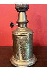 Fransız pirinç gaz lambası 24 cm boyunda