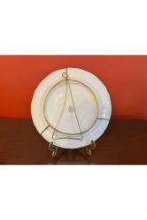 fransız limoges el boyama porselen duvar tabağı - 22 cm çapında