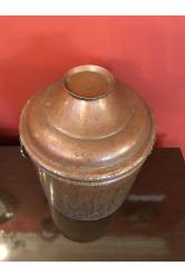 Büyük boy bakır kapaklı kova 38 cm boyunda 27 cm çapında