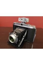 antika agfa billy körüklü fotoğraf makinesi - deri kılıfında