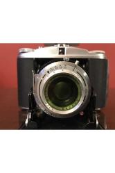 antika agfa billy körüklü fotoğraf makinesi - deri kılıfında