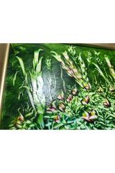 Fayans üzerine yağlı boya çalışma 24,5 cm 19,5 cm ölçülerinde