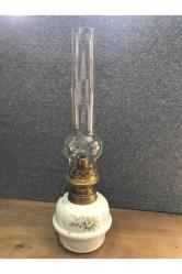 40 Cm Boyunda Fransız Gofreli Porselen Gaz Lambası