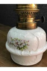 40 Cm Boyunda Fransız Gofreli Porselen Gaz Lambası