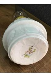 40 Cm Boyunda Fransız Gofreli Porselen Gaz Lambası