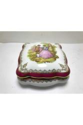 10,5 Cm X 10,5 Cm Ölçülerinde Fransız Limoges Bonboniyer