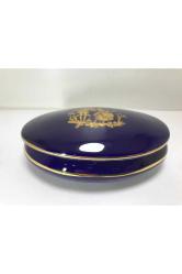 12 Cm Boyunda Fransız Limoges Kobalt Mavisi Bonboniyer