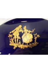 12 Cm Boyunda Fransız Limoges Kobalt Mavisi Bonboniyer