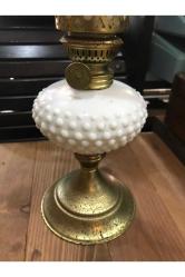 Opalin Camlı Fransız Gaz Lambası 39 Cm Yüksekliğinde