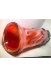 Murano Vazo 27 Cm Yüksekliğinde 9 Cm Çapında 1 Kilo 900 Gram Ağırlığında