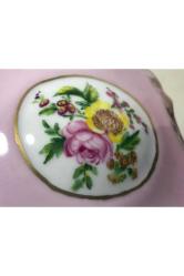 Fransız Limoges El Boyama Bonboniyer 11 Cm 11 Cm 3,5 Cm