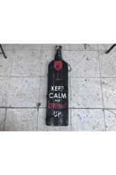 Ahşap Şaraplık Duvar Askılıklı 80 Cm