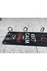 Ahşap Şaraplık Duvar Askılıklı 80 Cm