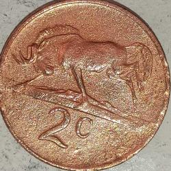 GÜNEY AFRİKA  1976  2 CENT  HATIRA Jacobus Johannes Fouché'nin Başkanlığının Sonu