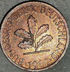 ALMANYA 1980 F    1 PFENNIG