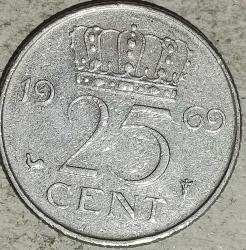 HOLLANDA 1969  25 CENT