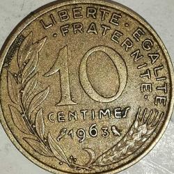 FRANSA 1963   10 CENTIME