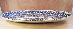 EsKi TUNUS İşİ ÇİNİ SERAMİK UzUn KAYIK TABAK.......52cm