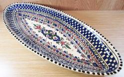 EsKi TUNUS İşİ ÇİNİ SERAMİK UzUn KAYIK TABAK.......52cm