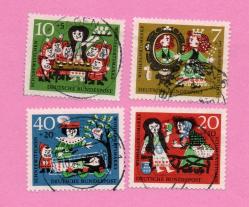 LOT.6 » ALMANYA   10. Ekim.1962 Pamuk Prenses Damgalı tam seri