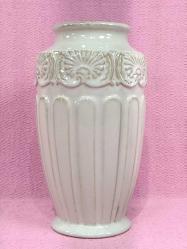 ANTİK YUNAN ROMA TARZINDA EL BOYAMA ESKİTME GÖRÜNÜMLÜ KABARTMA DESENLİ SERAMİK VAZO