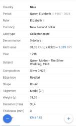 NIUE; 5 DOLAR 1998 GÜMÜŞ; DÜĞÜN HATIRASI, 1948 -1998