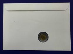 San Marino 500 Lire, 1991.  Pullu ilk gün zarfında çil