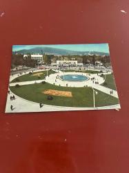 Basmahane meydanı ve fuar kültür park İzmir keskin color   kartpostalı 15x10.5 ebatında