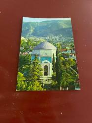 Yeşil Bursa yeşil türbe keskin color   kartpostalı 15x10.5 ebatında