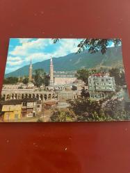 Yeşil Bursa ulu camii ve civarı keskin color    kartpostalı 15x11  ebatında