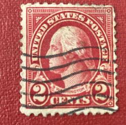Amerika Birleşik Devletleri Pulu - USA Stamp - Postadan Geçmiş Pul Filateli - DAMGALI - GEORGE WASHINGTON TEMALI PUL, 2 PARA - YABANCI PULLAR -NOSTALJİK DOĞUM GÜNÜ HEDİYESİ