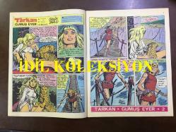 TARKAN ÇİZGİ ROMAN, HAFTALIK MECMUA (DERGİ), İLK BASKI - SEZGİN BURAK - SAYI: 82 - TARKAN, GÜMÜŞ EYER - 14 HAZİRAN 1972 - ARKA KAPAK; HİPPİ KRALI PİPPİ ve DEMİR PENÇE - TARİHE ÜN SALMIŞ TÜRKLER: BALİ BEY