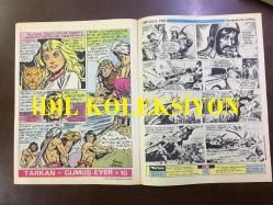 TARKAN ÇİZGİ ROMAN, HAFTALIK MECMUA (DERGİ), İLK BASKI - SEZGİN BURAK - SAYI: 82 - TARKAN, GÜMÜŞ EYER - 14 HAZİRAN 1972 - ARKA KAPAK; HİPPİ KRALI PİPPİ ve DEMİR PENÇE - TARİHE ÜN SALMIŞ TÜRKLER: BALİ BEY