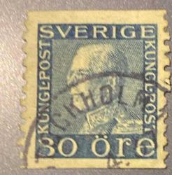 İsveç Pulu - Sweden ( Sverige ) Stamp - Postadan Geçmiş Pul Filateli - DAMGALI - KRAL V. GUSTAV TEMALI PUL, 30 PARA - YABANCI PULLAR-NOSTALJİK DOĞUM GÜNÜ HEDİYESİ