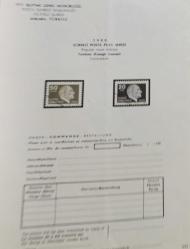 1980 SÜREKLİ POSTA PULLARI  SERİSİ PTT TANITIM KARTI ÜZERİNDEKİ PULLAR FOTOĞRAFTIR GERÇEK DEĞİLDİR.