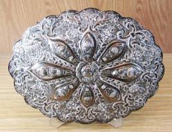 EsKi İSTANBUL İşİ GÜMÜŞ DUVAR AYNASI..16cmx21,5cm