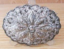 EsKi İSTANBUL İşİ GÜMÜŞ DUVAR AYNASI..11cmx14cm