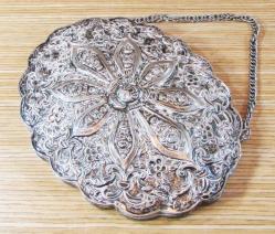 EsKi İSTANBUL İşİ GÜMÜŞ DUVAR AYNASI..11cmx14cm