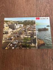 İzmir konak ve bir görünüş keskin color  kartpostalı 15x10 ebatında