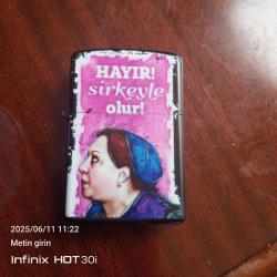 Adile Naşit sirke kavgası sahnesi baskılı Zippo çakmak
